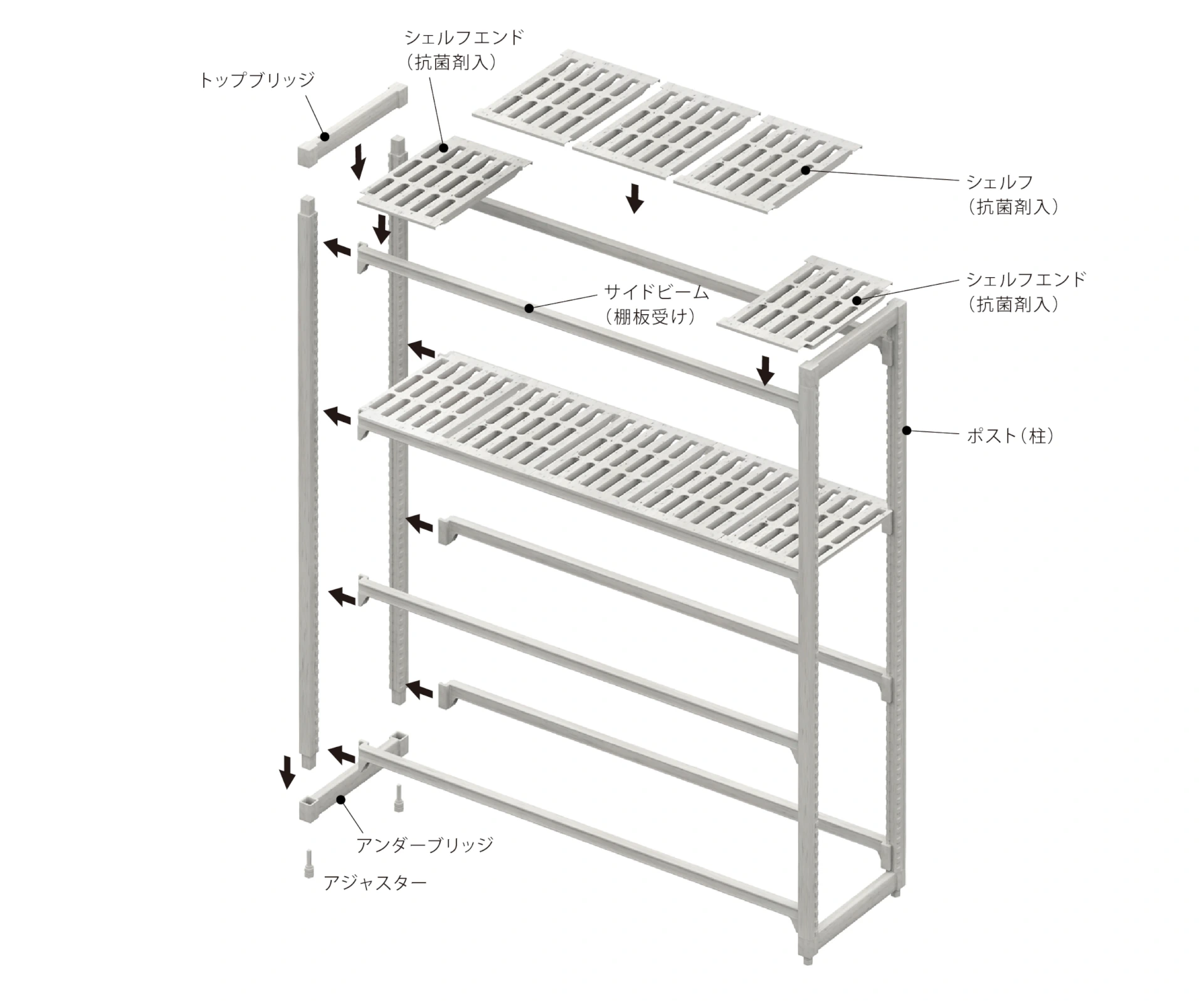 シェルフ Type-P 構造図