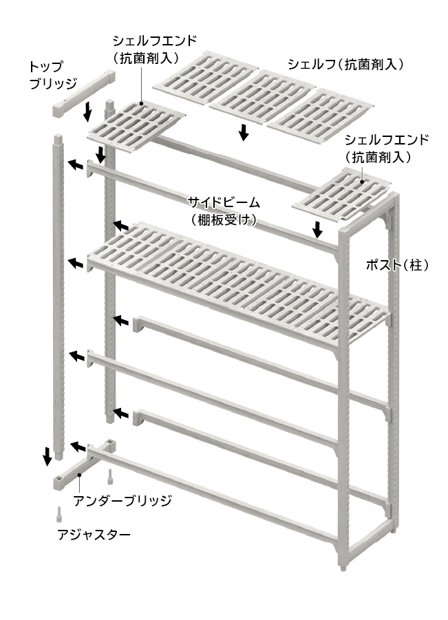 シェルフ Type-P 構造図